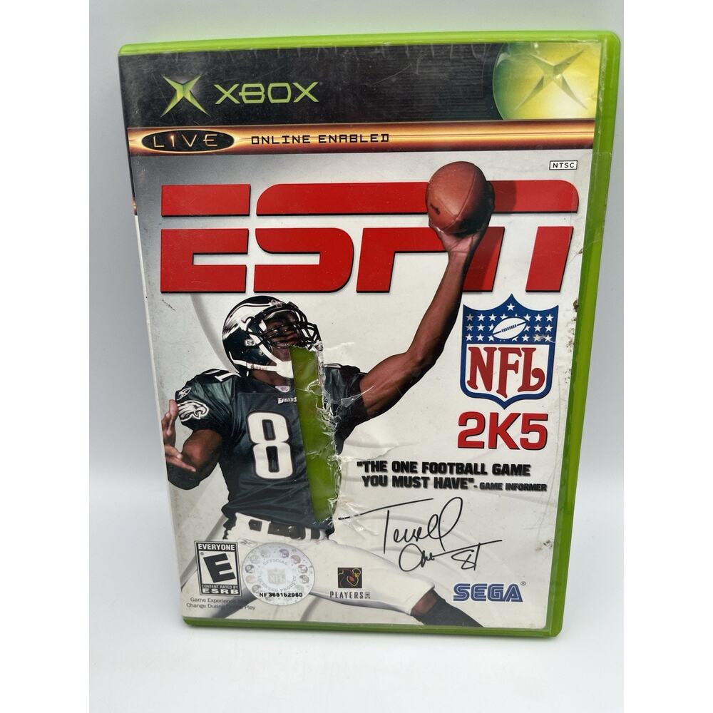 Espn Nfl 2k5 (Microsoft Xbox, 2004) Cib Cleaned & Tested Vg Terrell Owens
